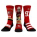 Три пары носков Nick Bosa San Francisco 49ers Rock Em Socks Unisex Три пары носков Nick Bosa San Francisco 49ers Rock Em Socks Unisex