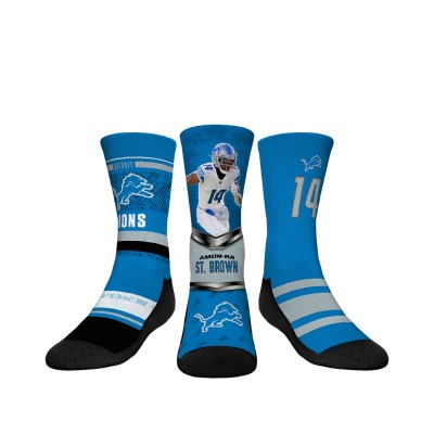 Подростковая Detroit Lions Amon-Ra St. Brown Rock Em Socks 3-Pack Crew Sock Set