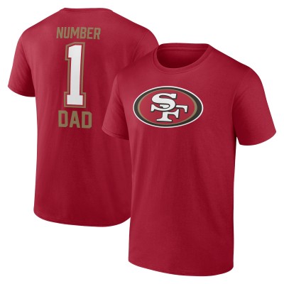 Футболка San Francisco 49ers #1 Dad - Scarlet