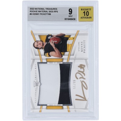 Kenny Pickett Pittsburgh Steelers Autographed 2022 Panini National Treasures Duo-Color Relic #RMS-KPI #55/99 BGS Authenticated 9/10 Rookie Card