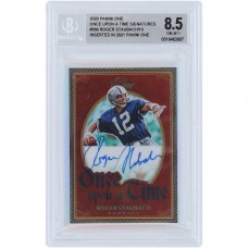 Roger Staubach Dallas Cowboys Autographed 2020 Panini One Once Upon A Time #369 #3/10 BGS Authenticated 8.5 Card