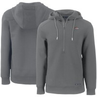 Толстовка Denver Broncos Cutter & Buck Gray Primary Mark Roam Eco Recycled Half-Zip