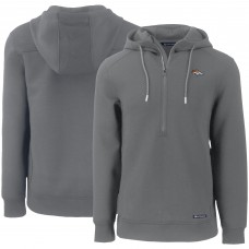 Толстовка Denver Broncos Cutter & Buck Gray Primary Mark Roam Eco Recycled Half-Zip
