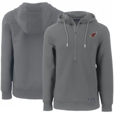 Arizona Cardinals Cutter & Buck Gray Primary Mark Roam Eco Recycled Half-Zip Pullover Hoodie