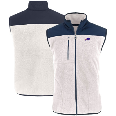 Жилетка Buffalo Bills Cutter & Buck Oatmeal Primary Mark Cascade Eco Sherpa Fleece Full-Zip