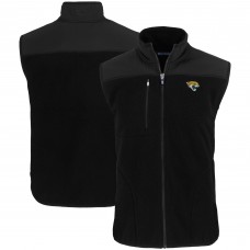 Jacksonville Jaguars Cutter & Buck Black Primary Mark Cascade Eco Sherpa Fleece Full-Zip Vest