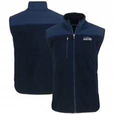 Seattle Seahawks Cutter & Buck College Navy Primary Mark Cascade Eco Sherpa Fleece Full-Zip Vest