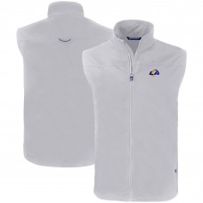 Los Angeles Rams Cutter & Buck Primary Mark Eco Recycled Full-Zip Vest - Gray