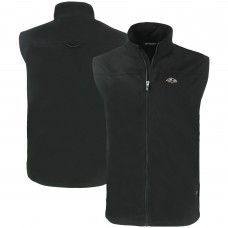 Baltimore Ravens Cutter & Buck Black Primary Mark Eco Recycled Full-Zip Vest
