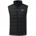 Detroit Lions Cutter & Buck Black Primary Mark Evoke PrimaLoft Hybrid Eco Softshell Recycled Full-Zip Vest