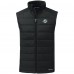 Miami Dolphins Cutter & Buck Black Primary Mark Evoke PrimaLoft Hybrid Eco Softshell Recycled Full-Zip Vest