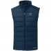 Chicago Bears Cutter & Buck Navy Primary Mark Evoke PrimaLoft Hybrid Eco Softshell Recycled Full-Zip Vest