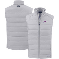 Жилетка Buffalo Bills Cutter & Buck Gray Primary Mark Evoke PrimaLoft Hybrid Eco Softshell Recycled Full-Zip