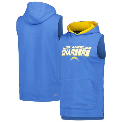 Майка с капюшоном Los Angeles Chargers MSX by Michael Strahan Captain - Powder Blue