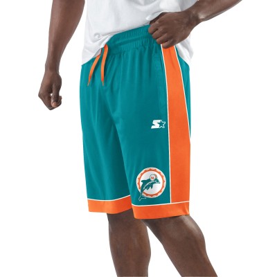 Miami Dolphins Starter Vintage Fan Favorite Shorts - Aqua/Orange