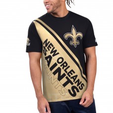 Футболка New Orleans Saints Starter Finish Line Extreme Graphic - Black/Gold
