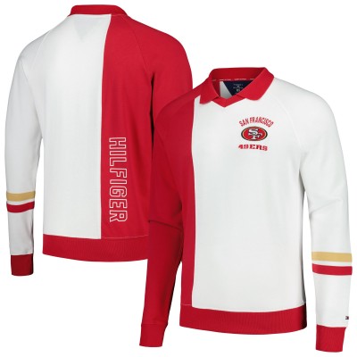 Поло Кофта San Francisco 49ers Tommy Hilfiger Spencer Color Block Raglan - Scarlet/White