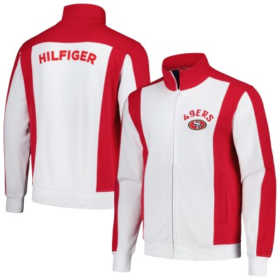 Кофта на короткой молнии San Francisco 49ers Tommy Hilfiger Nolan Track - White/Scarlet