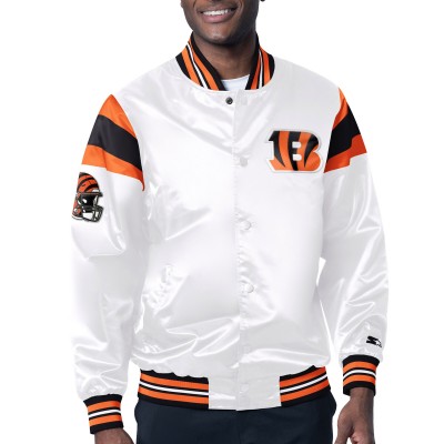 Куртка на кнопках Cincinnati Bengals Starter Satin Varsity - White