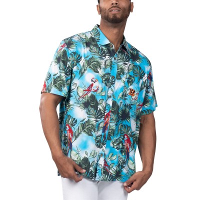Рубашка с коротким рукавом Cincinnati Bengals Margaritaville Jungle Parrot Party - Light Blue