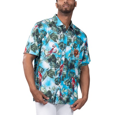 Рубашка с коротким рукавом Chicago Bears Margaritaville Jungle Parrot Party - Light Blue