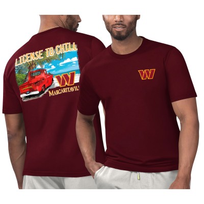 Футболка Washington Commanders Margaritaville Licensed to Chill - Burgundy