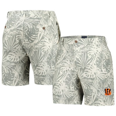 Шорты Cincinnati Bengals Margaritaville Sandwashed Monstera Print Amphib - Gray