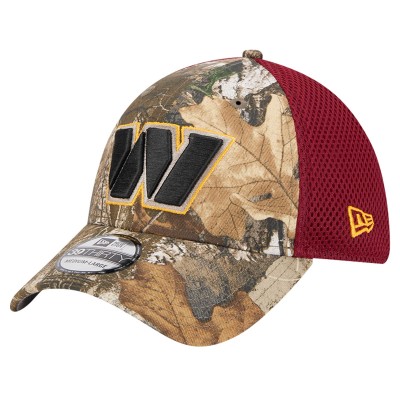 Бейсболка Washington Commanders New Era Active 39THIRTY - Realtree Camo/Burgundy