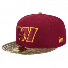 Бейсболка New Era Washington Commanders Burgundy Active Two-Tone Camo 59FIFTY