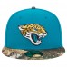 Бейсболка Jacksonville Jaguars New Era Teal Active Two-Tone Camo 59FIFTY