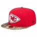 Бейсболка New Era Kansas City Chiefs Red Active Two-Tone Camo 59FIFTY
