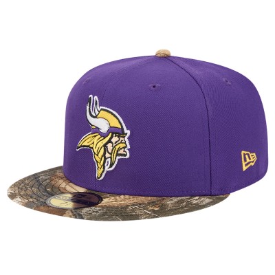Бейсболка New Era Minnesota Vikings Purple Active Two-Tone Camo 59FIFTY