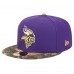 Бейсболка New Era Minnesota Vikings Purple Active Two-Tone Camo 59FIFTY