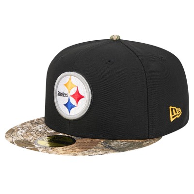 Бейсболка New Era Pittsburgh Steelers Black Active Two-Tone Camo 59FIFTY