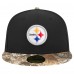 Бейсболка New Era Pittsburgh Steelers Black Active Two-Tone Camo 59FIFTY
