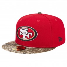 Бейсболка New Era San Francisco 49ers Scarlet Active Two-Tone Camo 59FIFTY