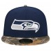 Бейсболка New Era Seattle Seahawks College Navy Active Two-Tone Camo 59FIFTY
