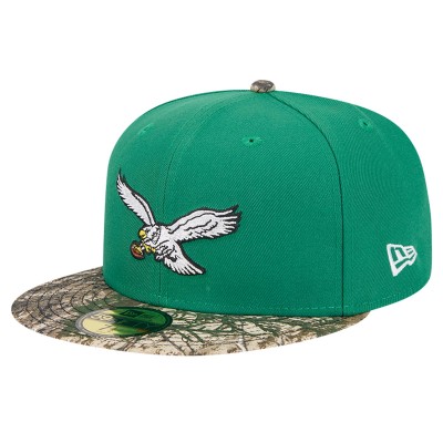 Бейсболка New Era Philadelphia Eagles Kelly Green Active Two-Tone Camo 59FIFTY