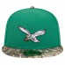 Бейсболка New Era Philadelphia Eagles Kelly Green Active Two-Tone Camo 59FIFTY