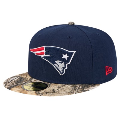 Бейсболка New England Patriots New Era Navy Active Two-Tone Camo 59FIFTY