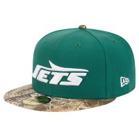 Бейсболка New York Jets New Era Green Active Two-Tone Camo 59FIFTY