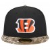 Бейсболка Cincinnati Bengals New Era Black Active Two-Tone Camo 59FIFTY