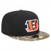 Бейсболка Cincinnati Bengals New Era Black Active Two-Tone Camo 59FIFTY