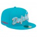 Бейсболка Miami Dolphins New Era Aqua Script Sided 59FIFTY Fitted Бейсболка Miami Dolphins New Era Aqua Script Sided 59FIFTY Fitted