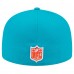 Бейсболка Miami Dolphins New Era Aqua Script Sided 59FIFTY Fitted