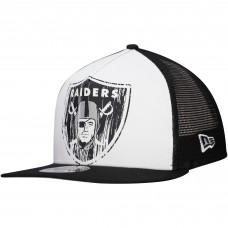 Бейсболка New Era Las Vegas Raiders Distressed 9FIFTY A-Frame - White/Black