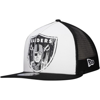 Бейсболка New Era Las Vegas Raiders Distressed 9FIFTY A-Frame - White/Black