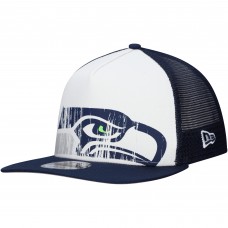 Бейсболка New Era Seattle Seahawks Distressed 9FIFTY A-Frame - White/College Navy