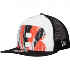 Бейсболка Cincinnati Bengals New Era White/Black Distressed 9FIFTY A-Frame Snapback