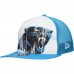 Бейсболка Carolina Panthers New Era White/Blue Distressed 9FIFTY A-Frame Snapback
